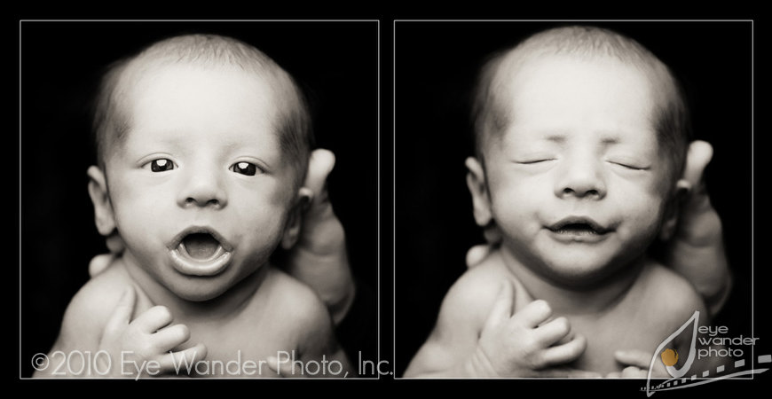 Children photography in Baton Rouge studio baby portraits in black and white