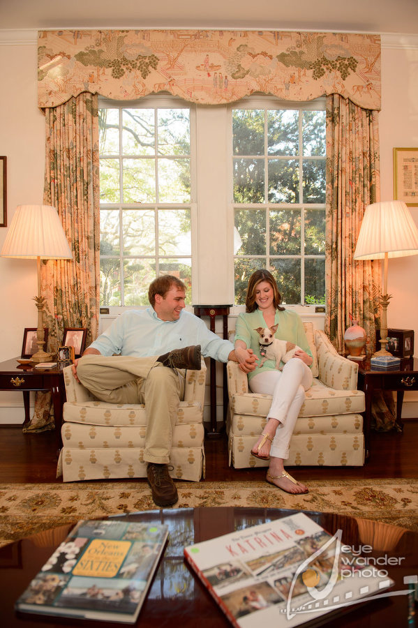 New Orleans engagement photos at home