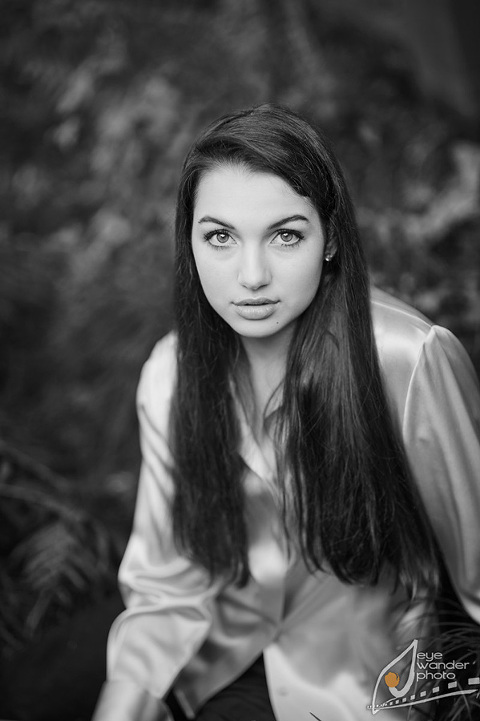 Black & white portrait at home in Baton Rouge