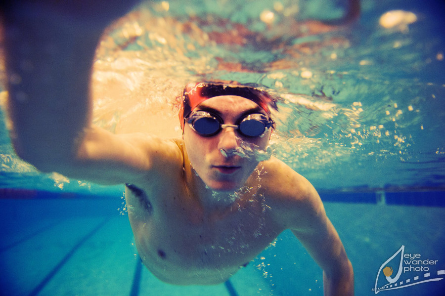 underwater senior photography swimmer