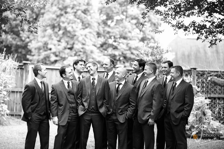 New Orleans Wedding Grooms Party Laugh Look Sharp in Suits