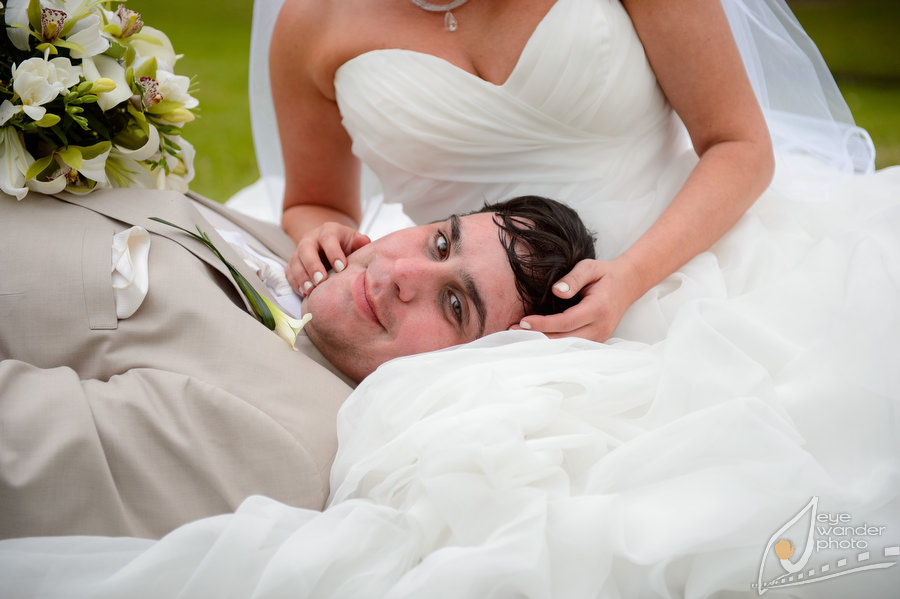 New Orleans Wedding Groom Lays in Bride's Lap
