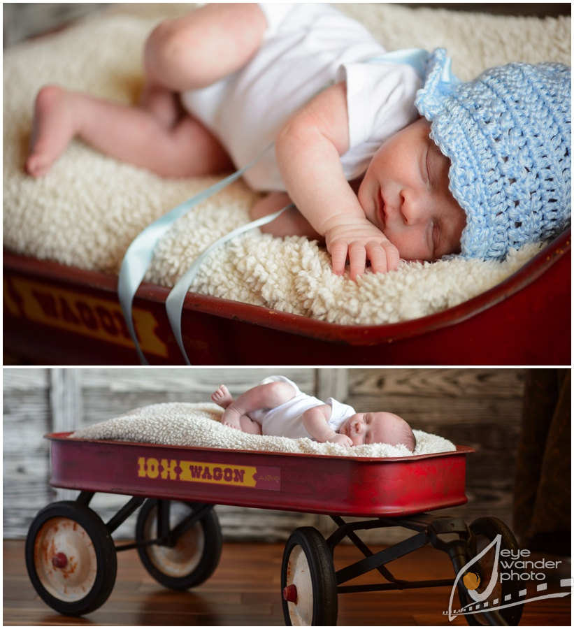 Baby in a wagon