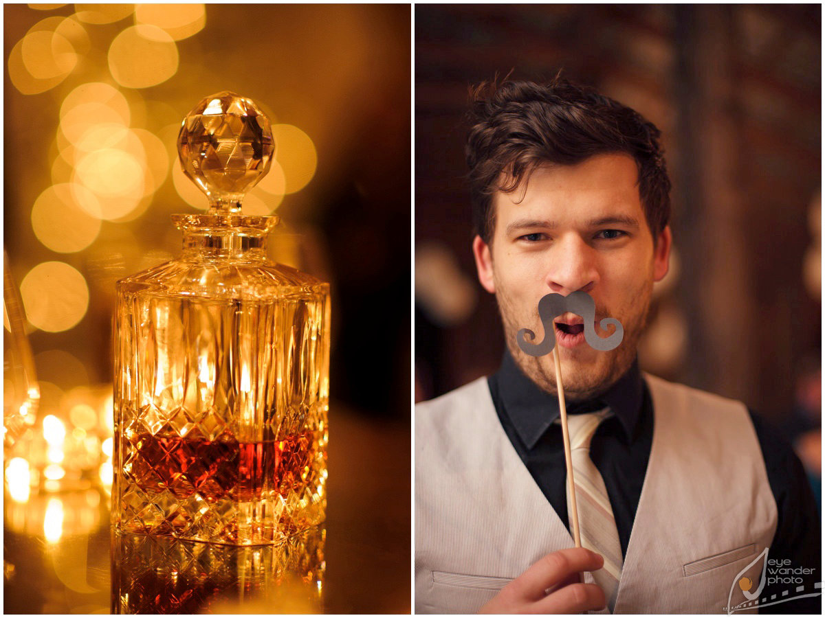 Best Man Goofy Moustache Crystal bottle of Scotch New Orleans Wedding Best Man Goofy Moustache Crystal bottle of Scotch