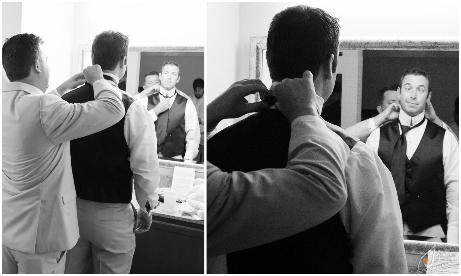 New Orleans Wedding Groom Groomsmen Getting Dressed