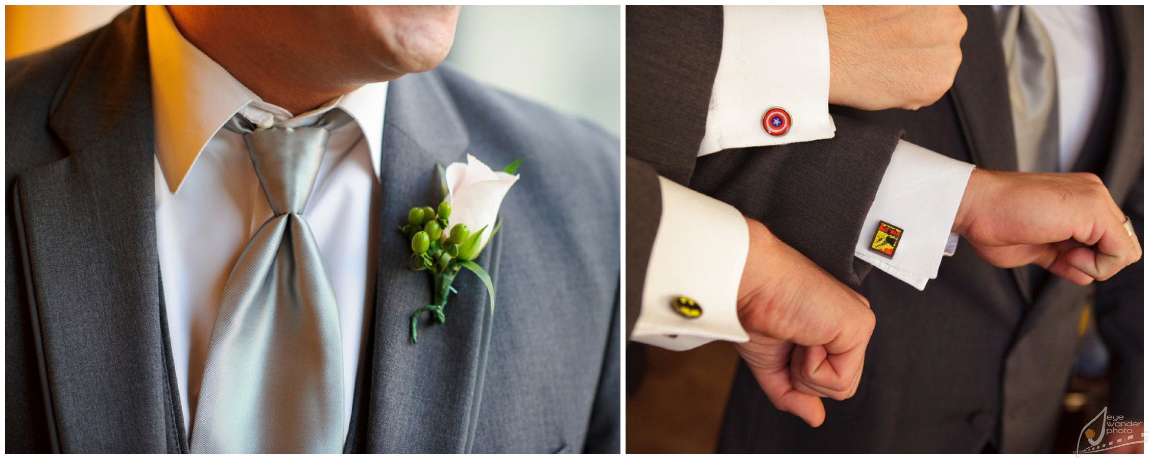 New Orleans Wedding Groom Groomsmen Superhero Cuff Links