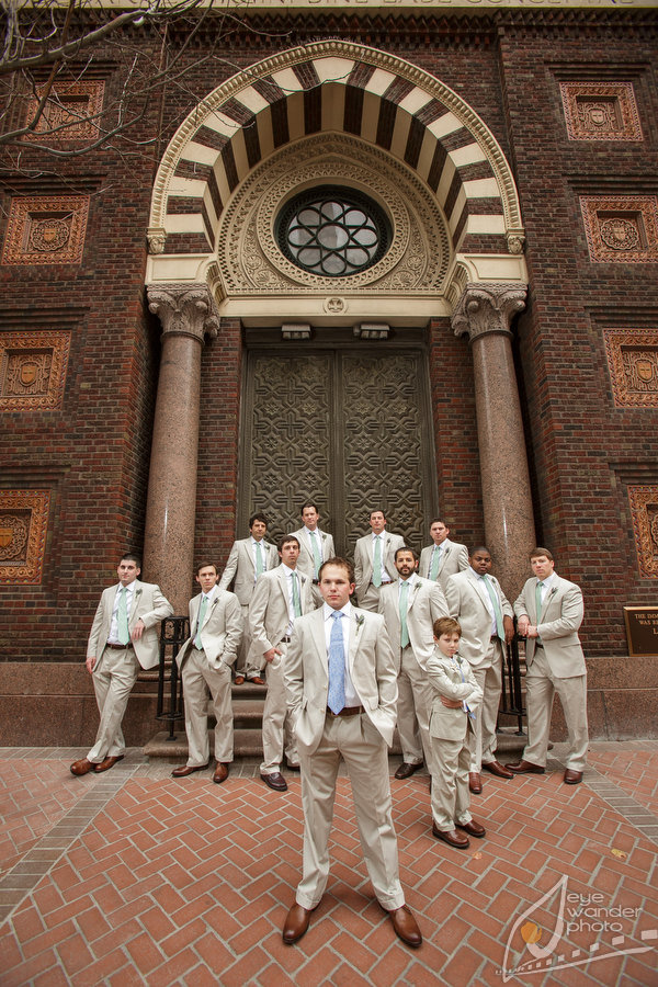 Immaculate Conception Church Degas House New Orleans Wedding Door Groom and Groomsmen