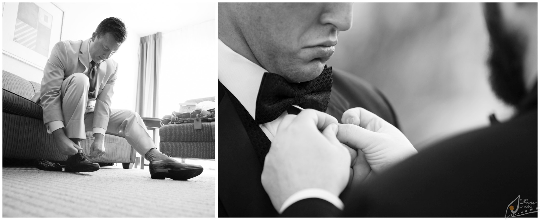 New Orleans Wedding Groom Bowtie, Boutineer, Shoes