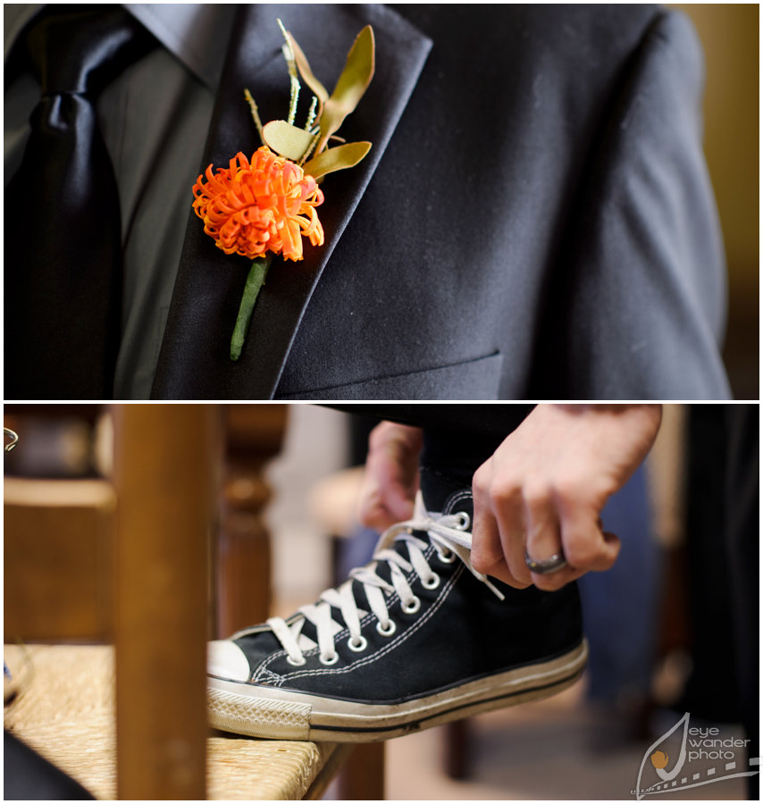 Baton Rouge Wedding Groomsmen Chuck Taylors, Boutineer