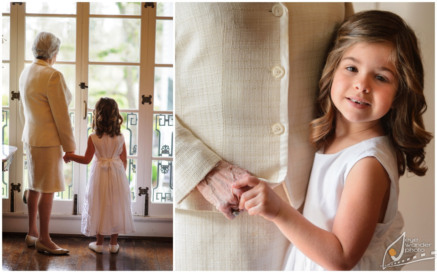 Children At Weddings Flower Girl portrait with Grandmother