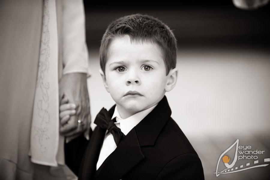 Children at Weddings Young Ring Bearer Portrait Black and White Children at Weddings Young Ring Bearer Portrait Black and White
