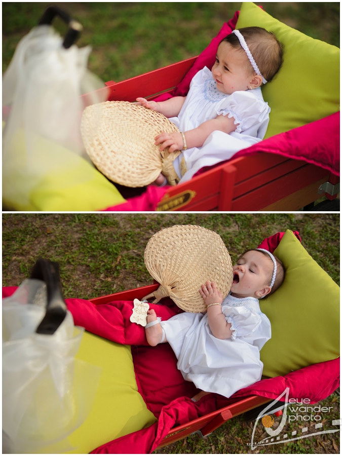 Children at Weddings Flower Girl baby in Wagon Children at Weddings Flower Girl baby in Wagon