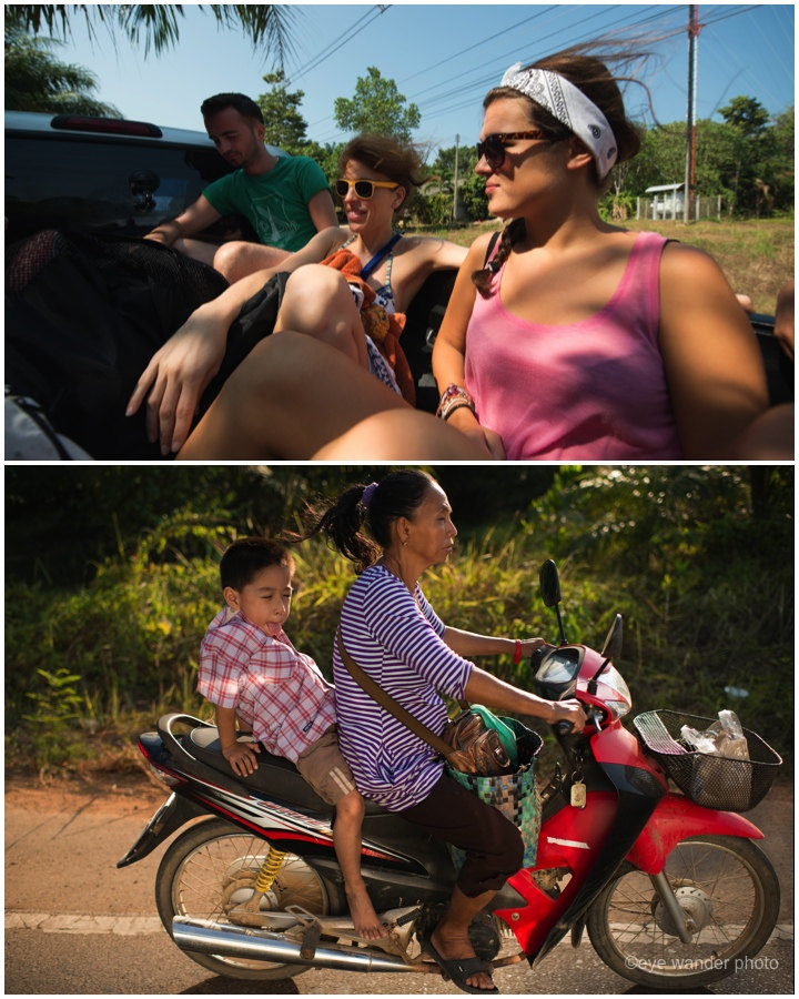 Phi Phi Thailand hitch hiking motor bike Phi Phi Thailand hitch hiking motor bike