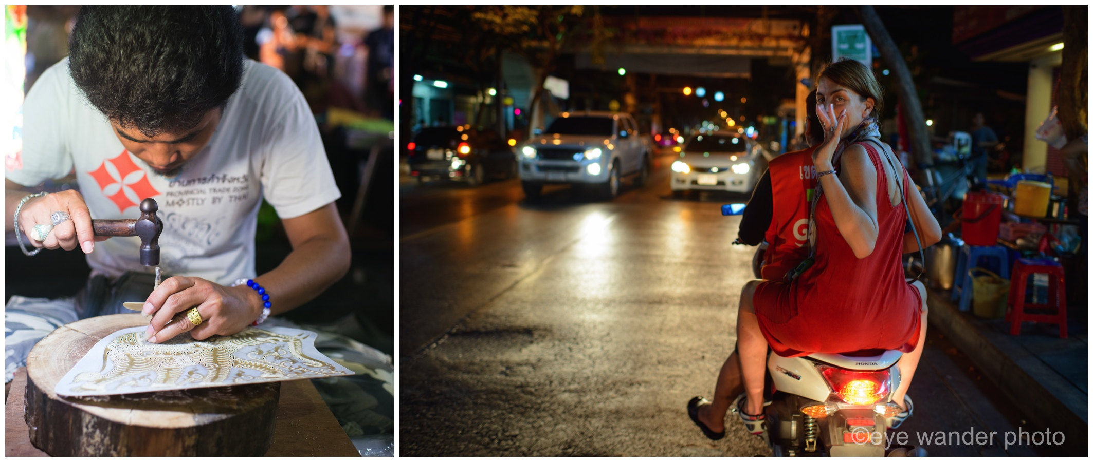 Bangkok Thailand street vendor Motor Bike Ride Bangkok Thailand street vendor Motor Bike Ride