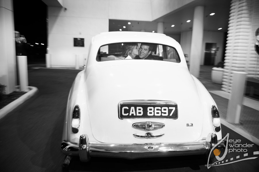 Louisiana Wedding Leaving Wedding Ceremony Vintage Car getaway Louisiana Wedding Leaving Wedding Ceremony Vintage Car getaway