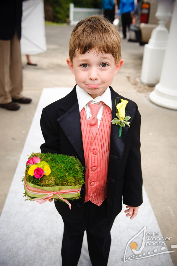 Children At Weddings Ring Bearer boy in suit Cute