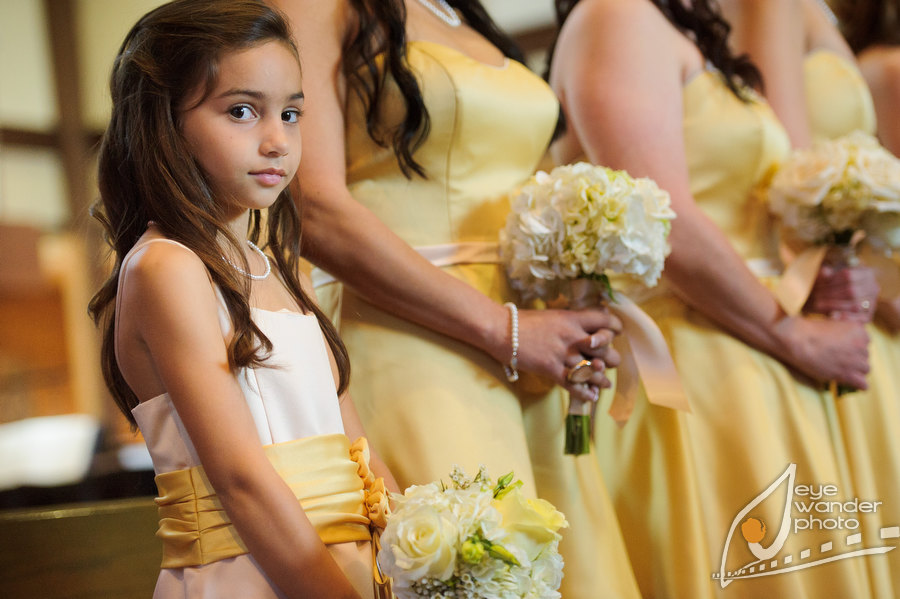 Children At Weddings Flower Girl portrait with brides maids
