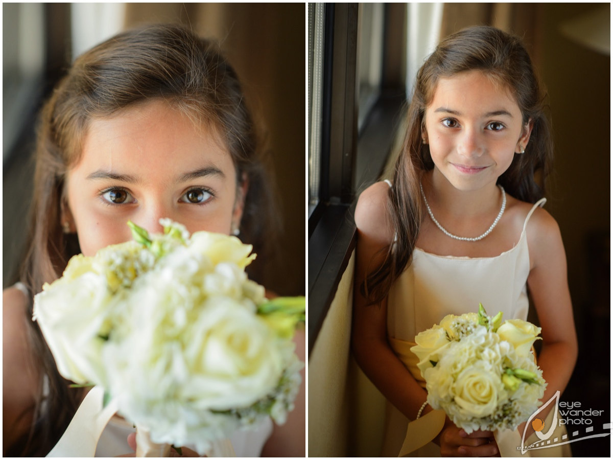 Children At Weddings Flower Girl portrait with flower bouquet